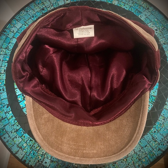Vintage Liz Claiborne Corduroy Pageboy Hat - Rare Colour Combo - Picture 15 of 16